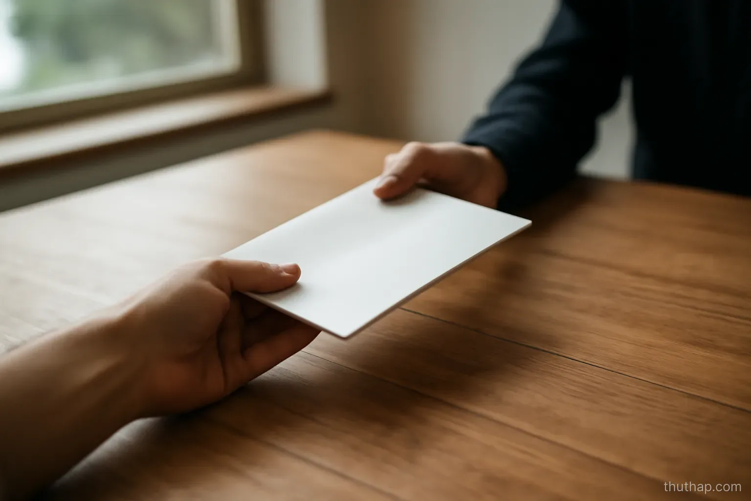 Khi người khác đưa cho bạn một tài liệu